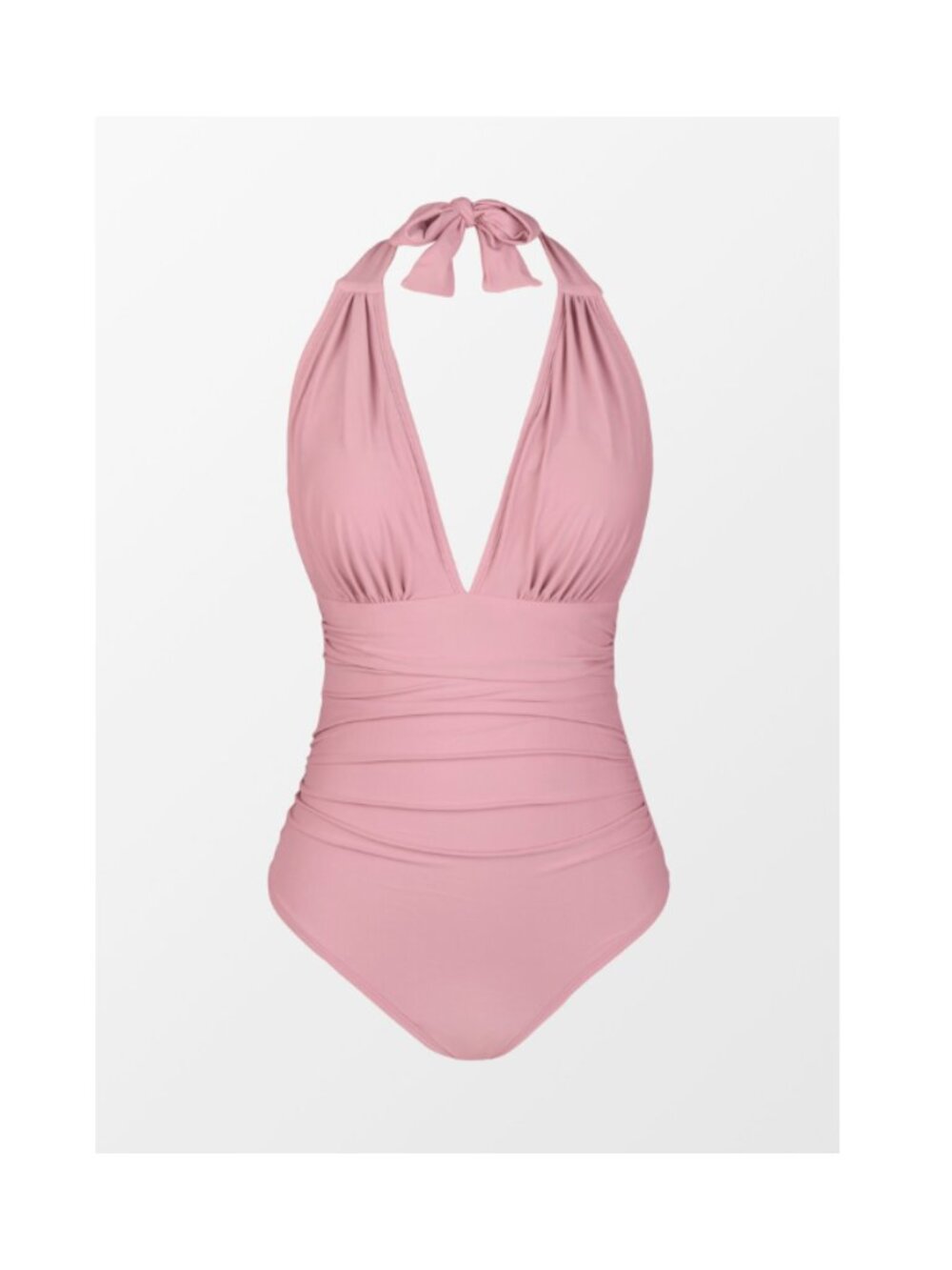 Cupshe Women's One Piece Swimsuit Tummy Control Bathing Suit Dusty Pink Size M - Picture 4 of 14